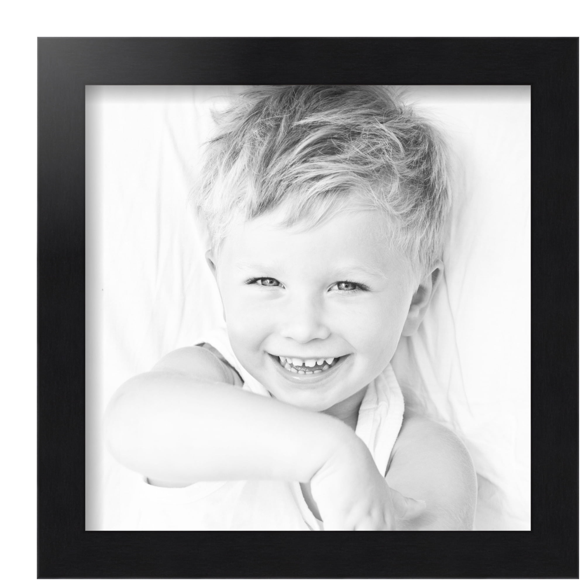 ArtToFrames 12" x 12" Black Steel Picture Frame, 12x12 inch Black MDF Poster Frame (WOM-4639), 2 Pack