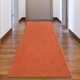 thumbnail image 6 of Custom Size Runner Rug Solid Design Orange Color 26 or 31 inch Wide Pick Your Length Non-Slip Rubber Backing Stair Runner, 6 of 6