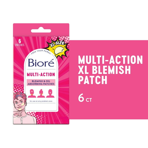 Biore XL Pimple Patches, MultiAction Blemish & Oil Absorbing Patches