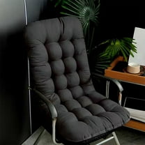 Bench Cushion 37x17in, Thickened Rectangular Seat Pad for Recliner Rocking Chair, Non-Slip Bottom, High-Density Foam Filling, Black
