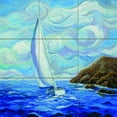 thumbnail image 1 of Tile Mural Kitchen Backsplash - Windy Sailing-JM - by Joanne Margosian, 1 of 1