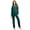 Emerald Green, variant on Women's Plus Size Petite Plus Size Long Sleeve Ten-Button Shawl-Collar Pant Suit – 2-Piece Pant Set