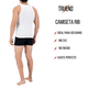 thumbnail image 2 of Camiseta para Hombre Blanca Acanalada Trueno 2 Piezas Trueno 450, 2 of 3