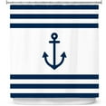 thumbnail image 1 of Shower Curtains 70" x 93" from DiaNoche Designs by Organic Saturation - Anchor Stripes White, 1 of 1