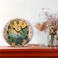 thumbnail image 2 of Yayeee 10" Wall Clock Battery Operated Quartz Round Silent Non-Ticking Home Decor, Boho Plants, 2 of 6
