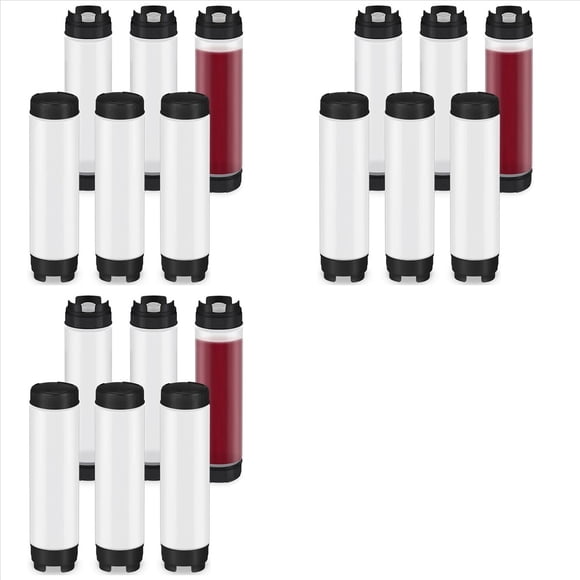 18 Exprimibles para Condimentos de 16 Onzas, Botella Exprimible de Plástico Invertida para Salsas, Dispensador de Válvula Grande con Punta Recargable