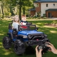 thumbnail image 3 of EastVita Kids 24V Ride on Car with Electric Remote Control Dual Drive Power Ride on Toys 2 Seats SUV Truck Wheels Vehicle with Control Bluetooth USB Mp3 Headlight, 3 of 7
