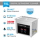 thumbnail image 3 of Limpiador ultrasónico LEADSONIC de 10 l y 360 W, con calentador desgasificador, temporizador y cesta para eliminar el óxido y el aceite, limpiador sónico de hardware, 3 of 5