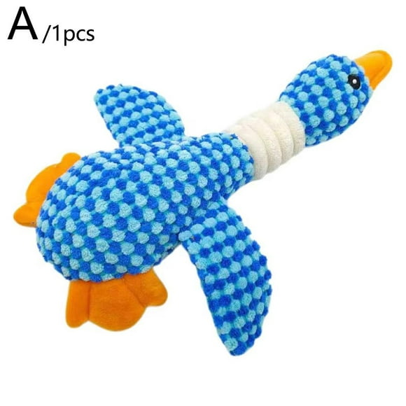 1pcs Blue Dog Toy Plush Bite-resistant Sleeping Accompanying Sound Puppy Boredom Relief Artifact Golden Retriever Corgi Dog Pet Supplies