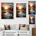 thumbnail image 4 of Designart "Enchanted River Sunrises" Landscape Lake River Floater Framed Wall Art Living Room, 4 of 5