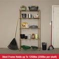 thumbnail image 5 of Open Box Rubbermaid 5-Tier Heavy Duty Gold Wire Shelving Unit, 1250lb Capacity, 5 of 11