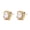 Gold, variant on 18K Rose Gold over Sterling Silver Square Crystal Halo Stud Earrings