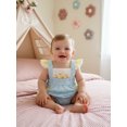 thumbnail image 6 of BemeyourBBs Newborn Baby Girl Duck Outfit Summer Clothes Infant Plaid Bubble Romper 0 3 6 12 18 Months Cute Duck Embroidery Fly Sleeve Ruffled Bodysuit Jumpsuit Playsuit, 6 of 9