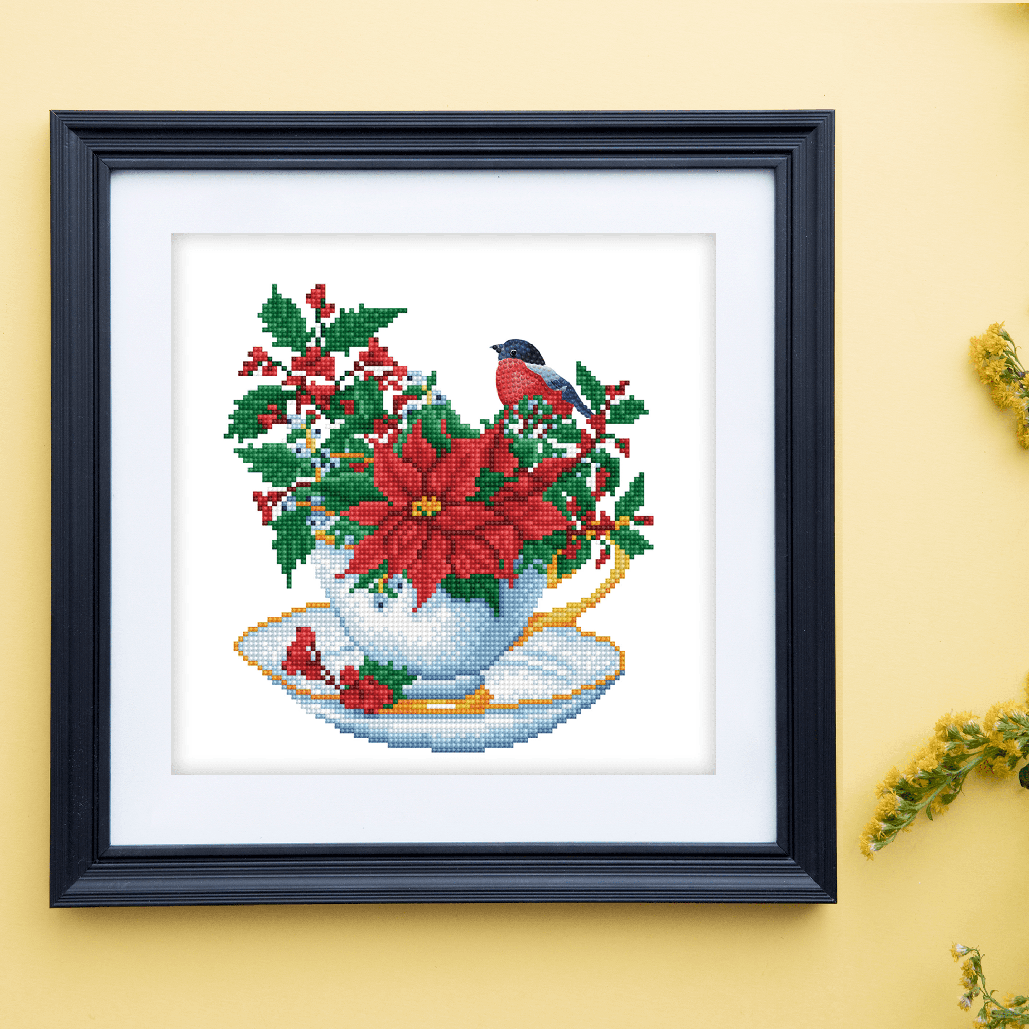 Diamond Dotz Festive Cuppa Floral Diamond Painting Kits for Adults - Diamond Art Kits a Relaxing Creative Craft Kit with Dotz Gems 12.6"x12.6"