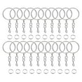 thumbnail image 2 of 100/50 piezas de llaveros en blanco dorados y plateados, llaveros de tono, anillos redondos divididos, cadena DIY Llavero redondo, 2 of 9
