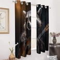 thumbnail image 2 of Blackout Curtains for Bedroom Raccoon Playing Guitar Full Room Darkening Grommet Curtains for Living Room,Thermal Insulated Ombre Drapes, 2 of 7