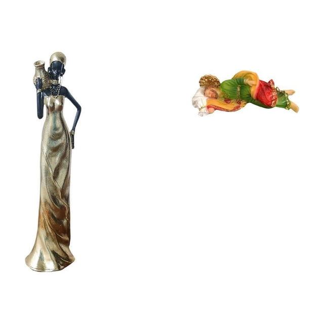 Elegante Escultura Tribal Africana De Dama Y José Para Decoración Del Hogar, Hotel Y Oficina, Estatua Decorativa única De Resina Ligera.