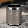 thumbnail image 5 of Pu Garbage Can Without Lid Paper Basket (beige Gold Circle), 5 of 5