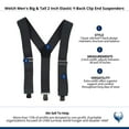 thumbnail image 4 of Welch  2 Inch Elastic Y-Back Clip End Suspenders (Men Big & Tall), 4 of 4