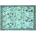 thumbnail image 1 of Ahgly Company Indoor Rectangle Animal Light Blue Traditional Area Rugs, 2' x 5', 1 of 4