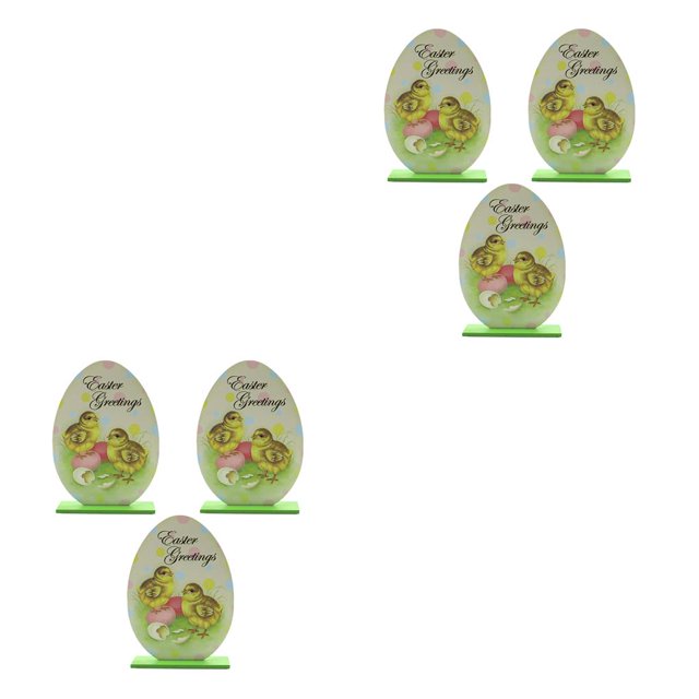 Injueey 3 juegos de adornos de madera, decoraciones de Pascua, decoración de granja, regalos de cumpleaños JM00265 2piezas