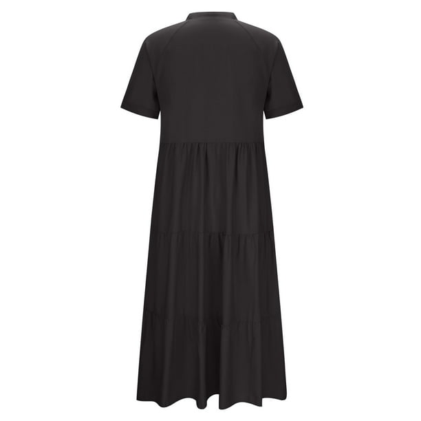 hotojiny Vêtements de Vacances pour Femmes Robe Midi Fluide à