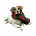 thumbnail image 1 of Jack Russell Terrier With Red And Green Scarf Christmas Ornament Sculpture, 1 of 1