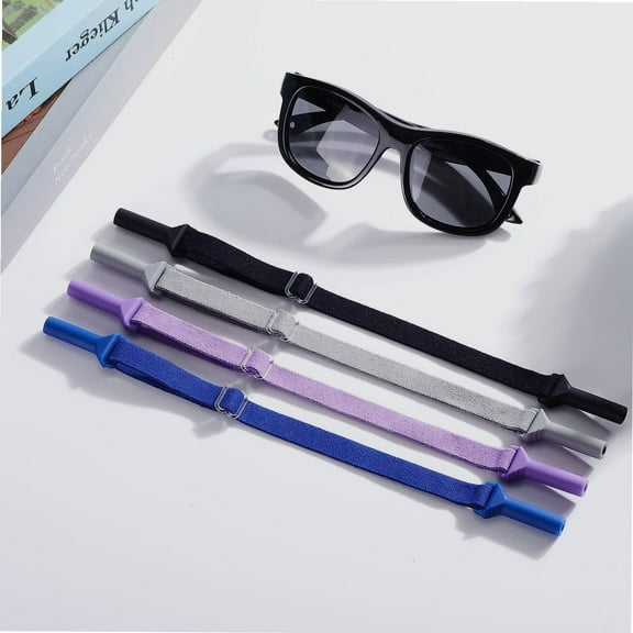 Kids Eyeglass Straps (6.5-10 inches) - Adjustable Eyeglass Straps for Sports Sunglasses Frame Straps for Toddlers and Kids - Eyeglass Holders for Boys and Girls Ages 3-12 (4 Pcs Gray)