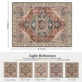 thumbnail image 7 of ATHOPE 8x10 Area Rugs for Living Room Bedroom, Washable Soft Rug with Non-Slip Backing, Large Floral Vintage Distress Print Pattern Carpet, Brick Red, 7 of 7