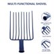 thumbnail image 2 of KALLORY 1Ud Steel Coal Shovel and Garden Rake for Outdoor Stone and Soil Tasks Blue, 2 of 5