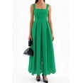 thumbnail image 5 of PRETTYGARDEN Womens Sleeveless Maxi Summer Dresses Hollow Out Eyelet Square Neck Ruffle Flowy Beach Vacation Sundress, 5 of 10