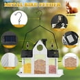 thumbnail image 3 of Solar Bird Feeders House Outside Hanging Metal Wild Bird Feeder Outdoors Large Cardinal Bird Feeder Birdhouses Squirrel Proof White, 3 of 12