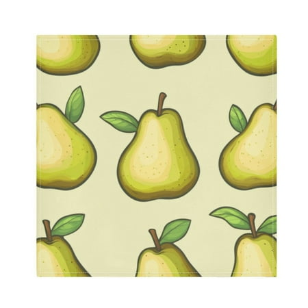 

Napkin Satin Napkin 20*20Inchx6 Kitchen Towel Dinner Plate Towel Decorative Towel Napkin Tea Towel Suitable For Kitchen Table Cartoon Pear1