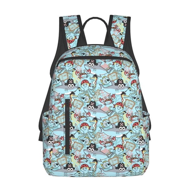 Easygdp pirate with funny animals para Easygdp Yak - Mochila Casual Ligera y Resistente para Viaje y Senderismo para Hombres y Mujeres