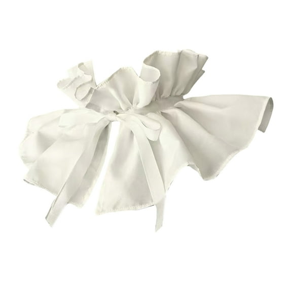 Jesscasday Detachable Stand Ruffle False Collar with Ribbon Ties for Fashion Enthusiasts