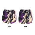 thumbnail image 3 of Salouo Astronaut Floating purple Space Print Women's 2 in 1 Running Shorts Double-Layer Shorts Athletic Workout Gym Yoga Shorts Running Shorts for Women-Medium, 3 of 7