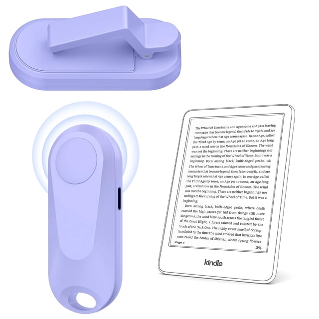 Control remoto para pasar páginas DATAFY para Kindle Paperwhite y Kobo, color morado