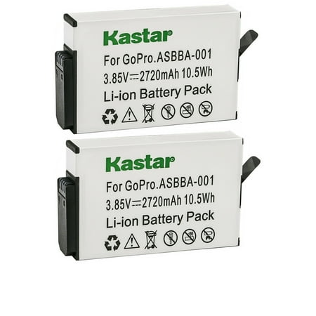 Kastar 2-Pack ASBBA-001 Battery 3.85V 2720mAh Replacement for GoPro Camera ASBBA-001 Fusion Battery  GoPro ASBBA-001 Battery  Gopro Fusion 360-Degree Action Camera  Gopro Fusion VR 360 Camera