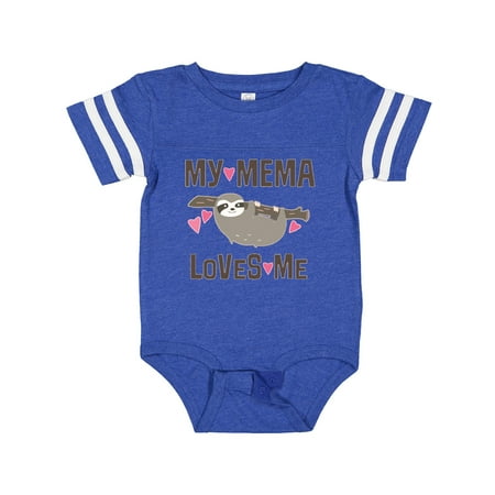 

Inktastic My Mema Loves Me Girl Sloth Gift Baby Girl Bodysuit