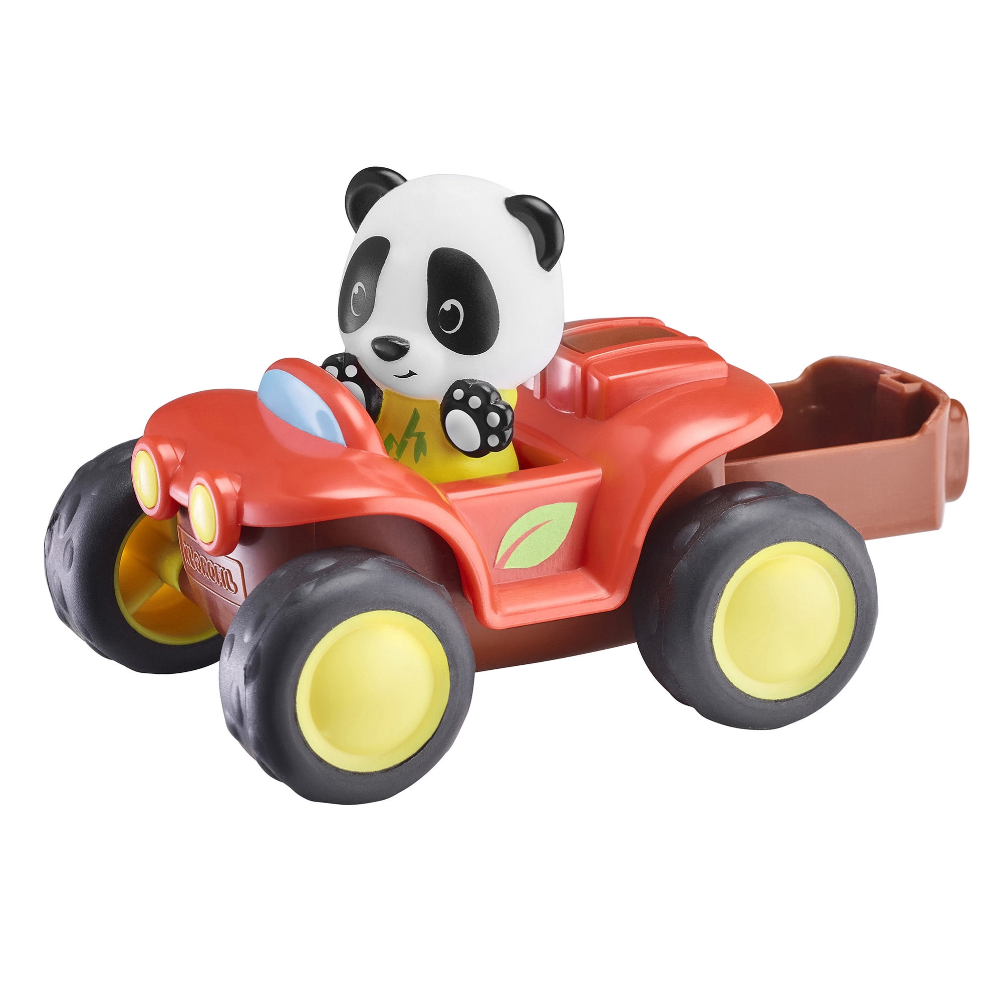 Timber Tots: The Quad - Red - 2pc, ATV Bike Vehicle & Panda Animal Figurine, POP Feature Storage Trunk, Nature Toy Playset, Kids & Toddlers 18Mo+