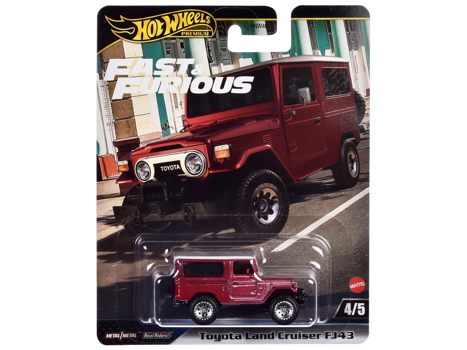 "Fast & Furious" 2023 5 piece Set G Diecast Model Cars by Hot Wheels