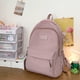 thumbnail image 5 of Mochila de gran capacidad para estudiantes de secundaria y universitarios, estilo campus simple y versátil, mochila de mujer, hombros dobles, color rosa, 5 of 6