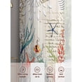 thumbnail image 6 of Vintage Coastal Sheer Curtains 96 Inch Length 2 Panels Set, Summer Beach Coral Starfish Nautical Voile Window Treatment Semi Sheer Long Curtains Drapes for Bedroom/Living Room/Kitchen 52"x96"x2, 6 of 7