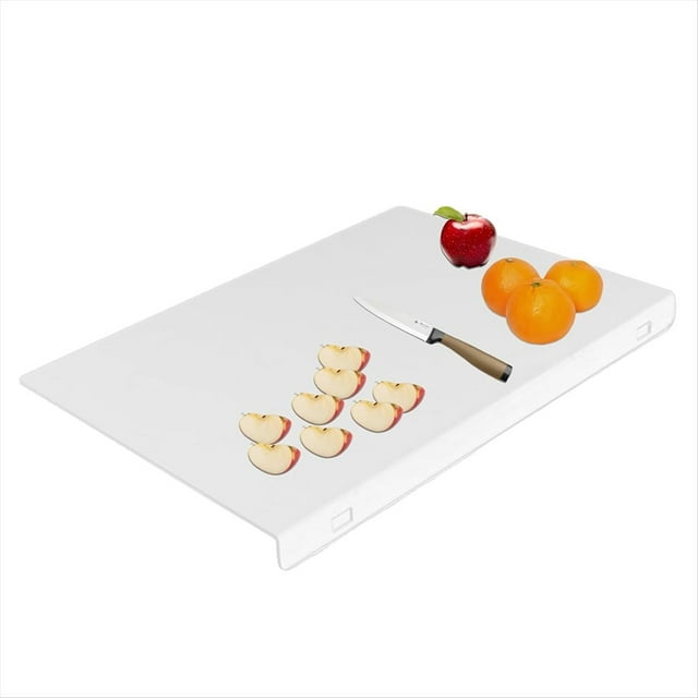 Tabla de Cortar Acrílica con Contenedor de Residuos y Borpara Encimera, Tabla de Cortar Transparente Grande de 43 X 33 cm para Encimera de Cocina.