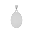 thumbnail image 3 of 14k Gold White Rhodium, Saint Christopher Medal Pendant Charm Round Oval 12mm with 16" Dainty Neck Chain, 3 of 8