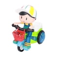 thumbnail image 1 of Triciclo eléctrico de acrobacias para niños, juguete giratorio de 360° con luz y sonido (verde)., 1 of 14