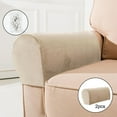 thumbnail image 4 of Abbracc Thick Sofa Armrest Covers Arm Covers Solid Soft Slipcovers with Pins Non Slip Armrest Protector Washable Detachable khaki, 4 of 8