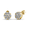 Yellow Gold, variant on Cate & Chloe Remy 18k Rose Gold Plated Cluster Stud Earrings with Swarovski Crystals for Women