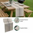 thumbnail image 5 of Grey Striped Table Runner - 70 Inch Long, Kitchen Dining Table Runner Dresser Scarves, Beige Geometric Modern Minimalist Farmhouse Decor for Coffee Tables Wedding Party Banquet, 5 of 8