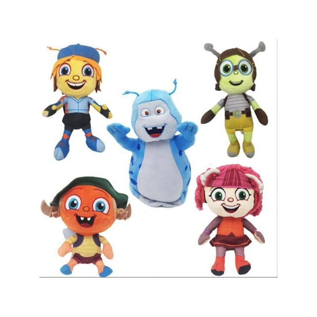 Peluches de insectos mecedores, rojo, verde, naranja, azul y celeste, 5 unidades, 21 cm, de anime, para regalar en Navidad y cumpleaños.